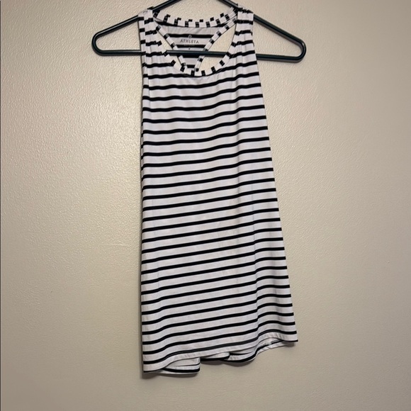 Athleta Black and White Nautical Tank Top - Picture 1 of 1